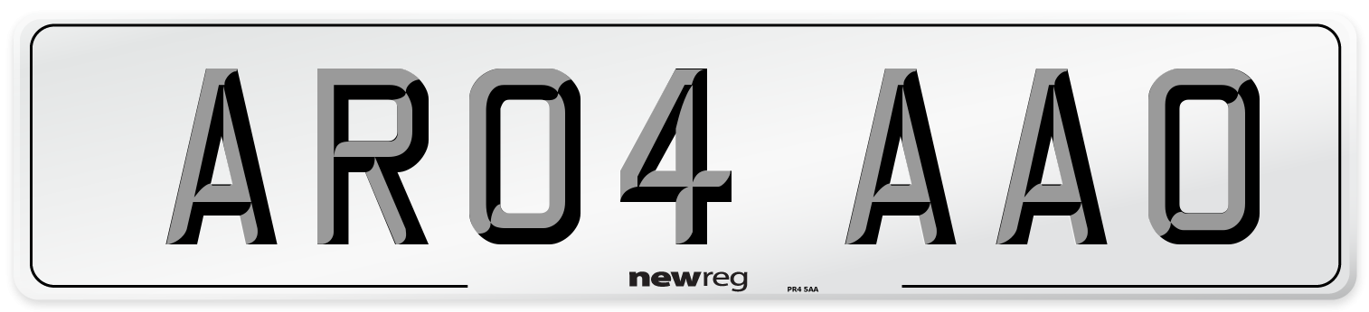 AR04 AAO Number Plate from New Reg